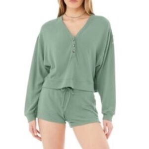Alolux soho cropped Henley top